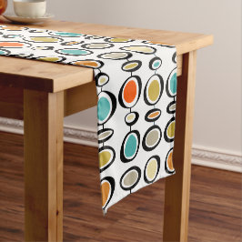 Caminho De Mesa Pequeno Meio século Moderno dos Círculos Coloridos Retroat
