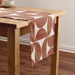 Caminho De Mesa Pequeno Meio século moderno padrão Terracotta