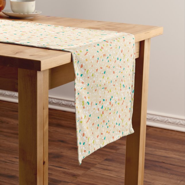 Caminho De Mesa Pequeno Meio século Moderno Terrazzo Multi Runner (No Local)