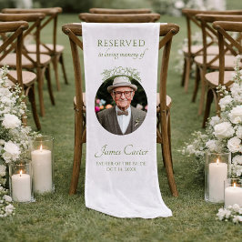 Caminho De Mesa Pequeno Memorial Personalizado Pai da Noiva Sage