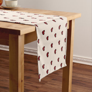Caminho De Mesa Pequeno Mensagem Personalizada de Padrão Coração Cuto de L