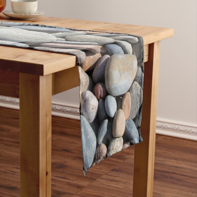 Caminho De Mesa Pequeno Mesa de Pebbles Natural (No Local)