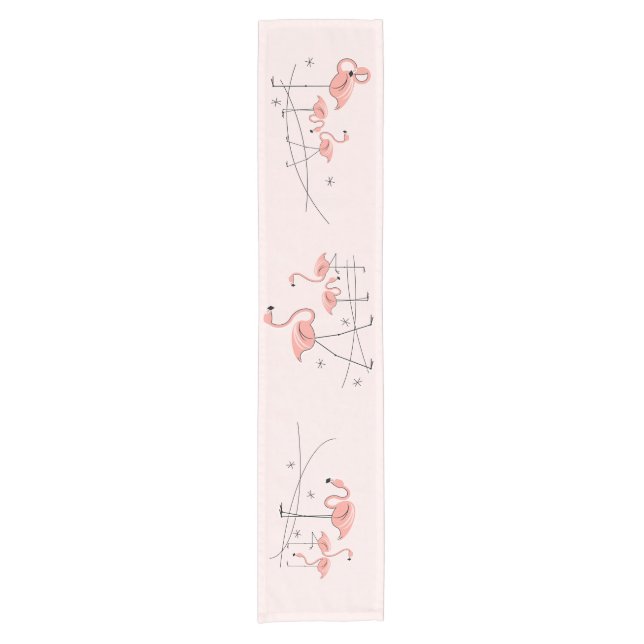 Caminho De Mesa Pequeno Mesa Flamingos Pink Group (Frente)