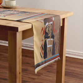 Caminho De Mesa Pequeno Mesa Runner com Imagem Nativa Americana