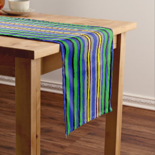 Caminho De Mesa Pequeno Mesa Runner Kente Stripes