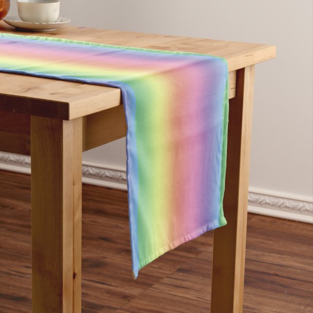 Caminho De Mesa Pequeno Mesa Runner - Rainbow Stripes (No Local)