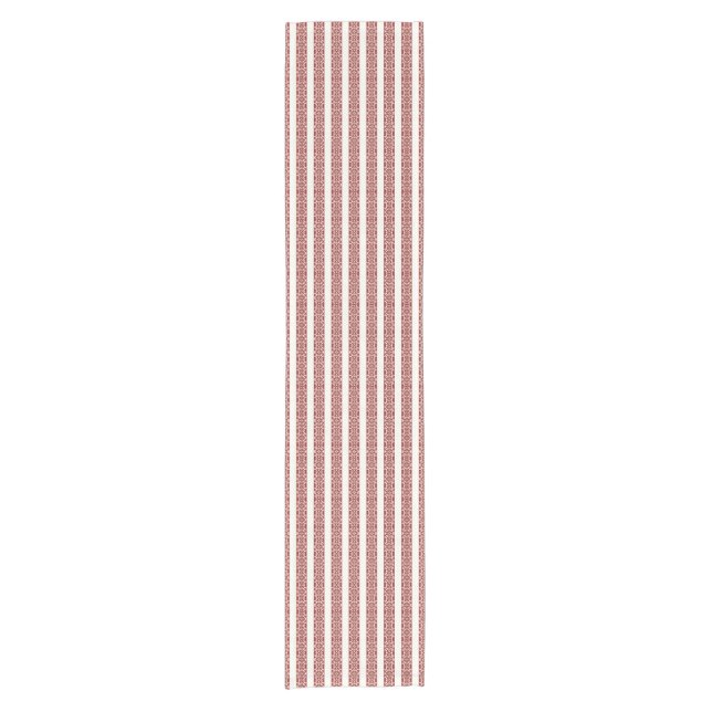 Caminho De Mesa Pequeno Mesa Vermelha e Branca (Frente)