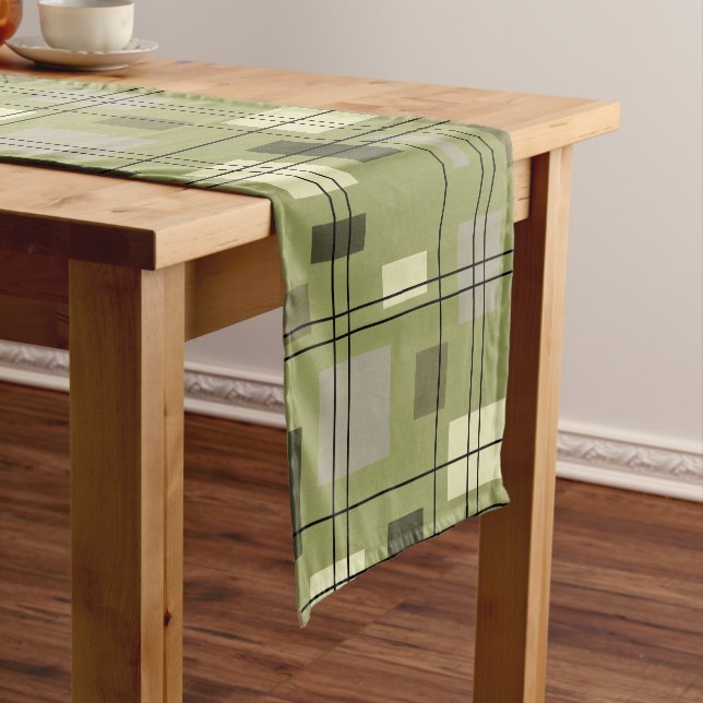 Caminho De Mesa Pequeno Mid Century Modern Geometric 18 (No Local)