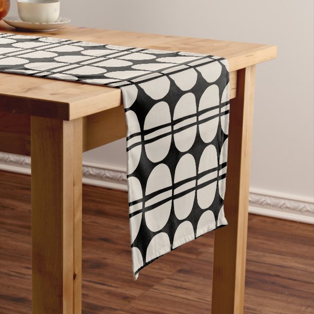 Caminho De Mesa Pequeno Mid Century Modern Geometric Pattern (No Local)