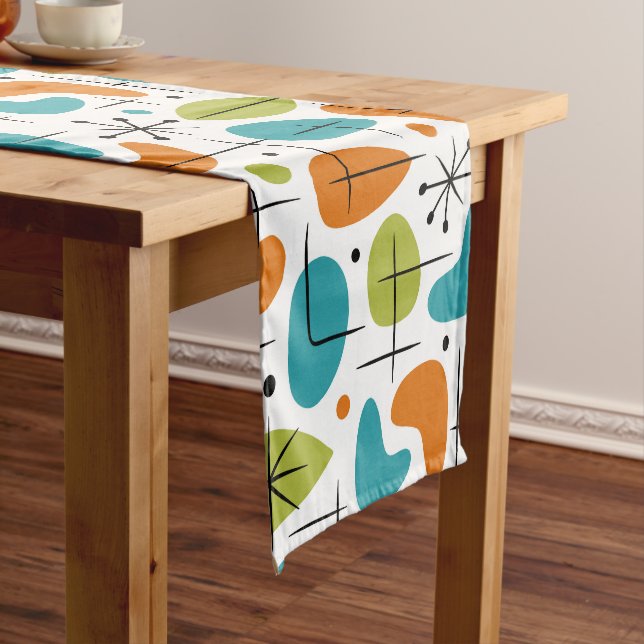 Caminho De Mesa Pequeno Mid Century Modern Starburst Pattern (No Local)