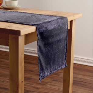 Caminho De Mesa Pequeno Midnight Velvet Damask Indigo Purple Grunge Glam