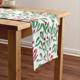 Caminho De Mesa Pequeno Mistério Russo de Natal Com Cores-d'água pintado à