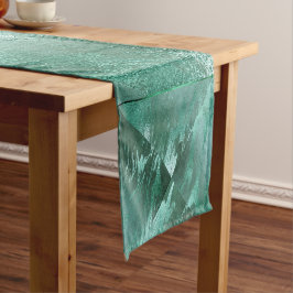 Caminho De Mesa Pequeno Molten Jade | Emerald Green Luxury Marble
