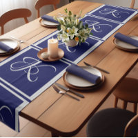 Monograma inicial da cinza azul Elegante