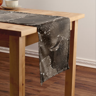 Caminho De Mesa Pequeno Moody Bronze Agate Ouro Sepia Taupe Brown