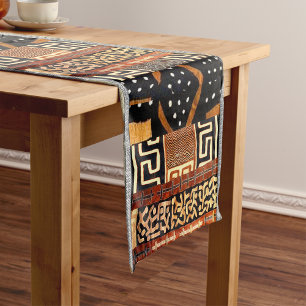 Caminho De Mesa Pequeno Motif de sofisticação tribal