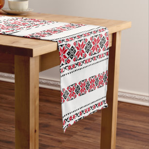 Caminho De Mesa Pequeno Motif Tradicional Romeno "As Estrelas"