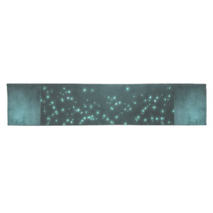 Caminho De Mesa Pequeno Mystic Twilight Stars Brilho verde-claro profund