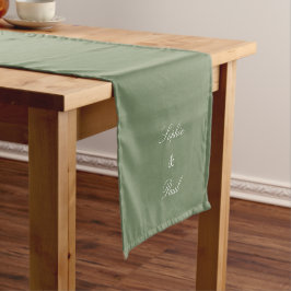 Caminho De Mesa Pequeno Na moda Sage Green Mesa Runner