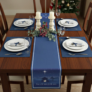 Caminho De Mesa Pequeno Natal Jesus é a mesa de corredor da razão