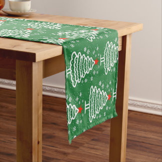 Caminho De Mesa Pequeno Natal Verde e Vermelho