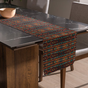Caminho De Mesa Pequeno Native American Pattern Boho Culture Abstrato Arts