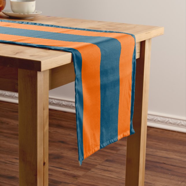 Caminho De Mesa Pequeno Neon Sunset Orange e Ocean Blue Strik (No Local)