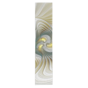 Caminho De Mesa Pequeno Nobre Ouro Teal Abstrato Fantasy Arte Fractal