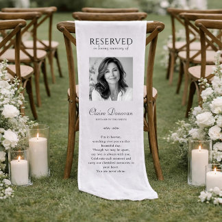 Caminho De Mesa Pequeno Noiva Mãe Casamento Reservado Preto Branco