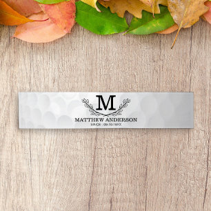 Caminho De Mesa Pequeno Nome do Padrão de Bola de Golfe Personalizada Mono