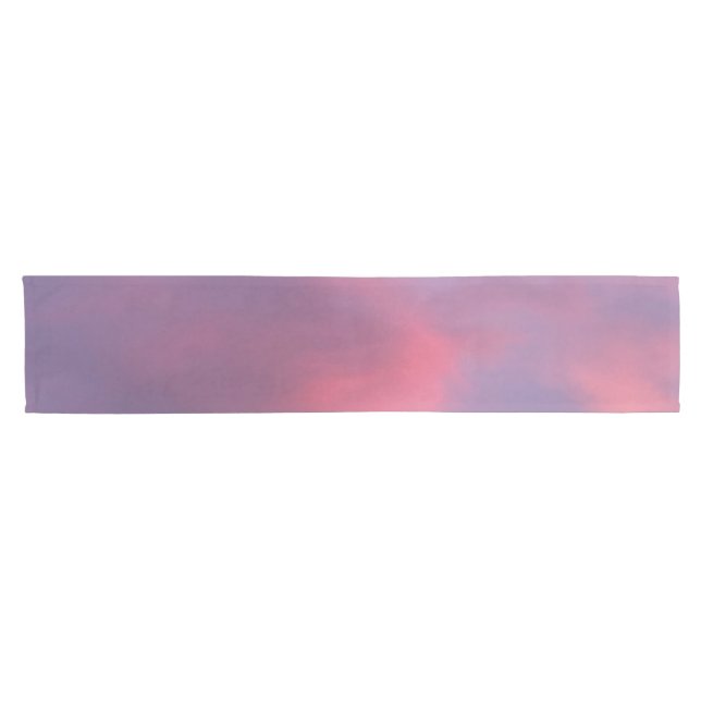 Caminho De Mesa Pequeno Nuvens Rosa Azul (Horizontal)