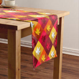 Caminho De Mesa Pequeno O Mapeamento de outono deixa o patch brilhante