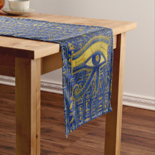 Caminho De Mesa Pequeno Olho egípcio Dourado do Lazuli de Horus - de