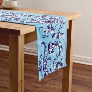 Caminho De Mesa Pequeno ornamentado do século XVII Folhagem Vinha