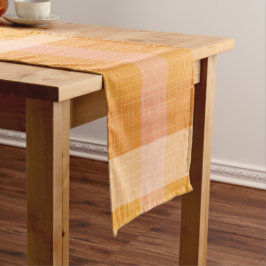 Caminho De Mesa Pequeno Outono Russo Laranja Queda Xadrez Tartan Tab Curto