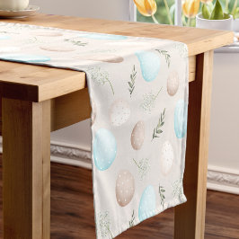 Caminho De Mesa Pequeno Ovos de Pastel bege Páscoa azul Corredor de Mesa