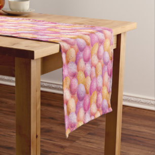 Caminho De Mesa Pequeno Padrão Amarelo roxo rosa dos ovos de Páscoa