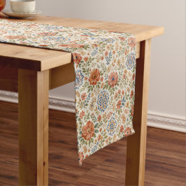 Caminho De Mesa Pequeno Padrão Botânico de Mandala Floral Boho Paisley