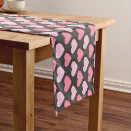 Caminho De Mesa Pequeno Padrão cardíaco de amor moderno