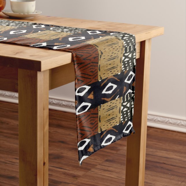 Caminho De Mesa Pequeno Padrão Contemporâneo de Lama Africano (No Local)