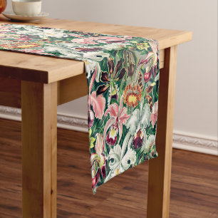 Caminho De Mesa Pequeno Padrão Cor de Orquídea Verde Amarelo-Cor-de-Rosa-b