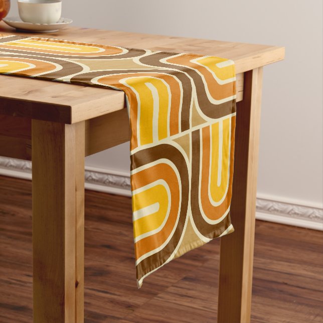 Caminho De Mesa Pequeno Padrão de Arca Geométrica do Estilo 70s (No Local)
