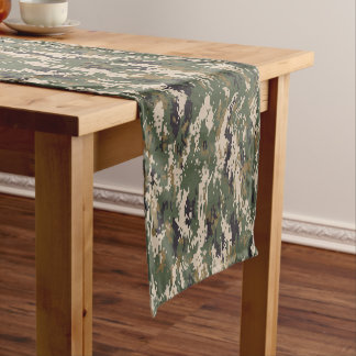 Caminho De Mesa Pequeno Padrão de Camuflagem Digital Verde