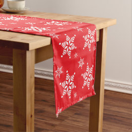 Caminho De Mesa Pequeno Padrão de Floco de Neve, Flocos de Neve Brancos, N