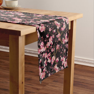 Caminho De Mesa Pequeno Padrão de Flor de Cerejeira Sakura
