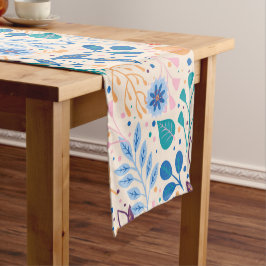 Caminho De Mesa Pequeno Padrão de Folhagem Moderna de Folhagem Colorida