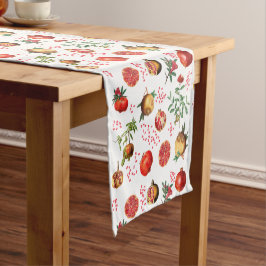 Caminho De Mesa Pequeno Padrão de Fruta do Pomegranato do Mediterrâneo