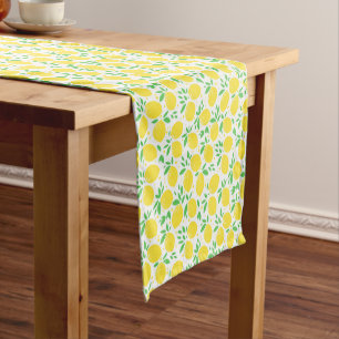 CAMINHO DE MESA PEQUENO PADRÃO DE FRUTA FRESCA DO LEMÃO