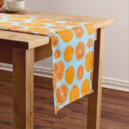 Caminho De Mesa Pequeno Padrão de Fruta laranja