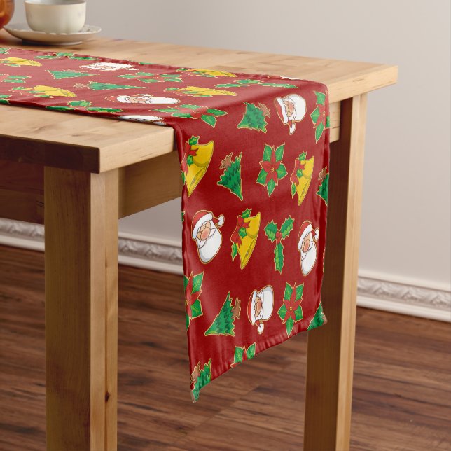 Caminho De Mesa Pequeno Padrão de Ícones de Natal (No Local)